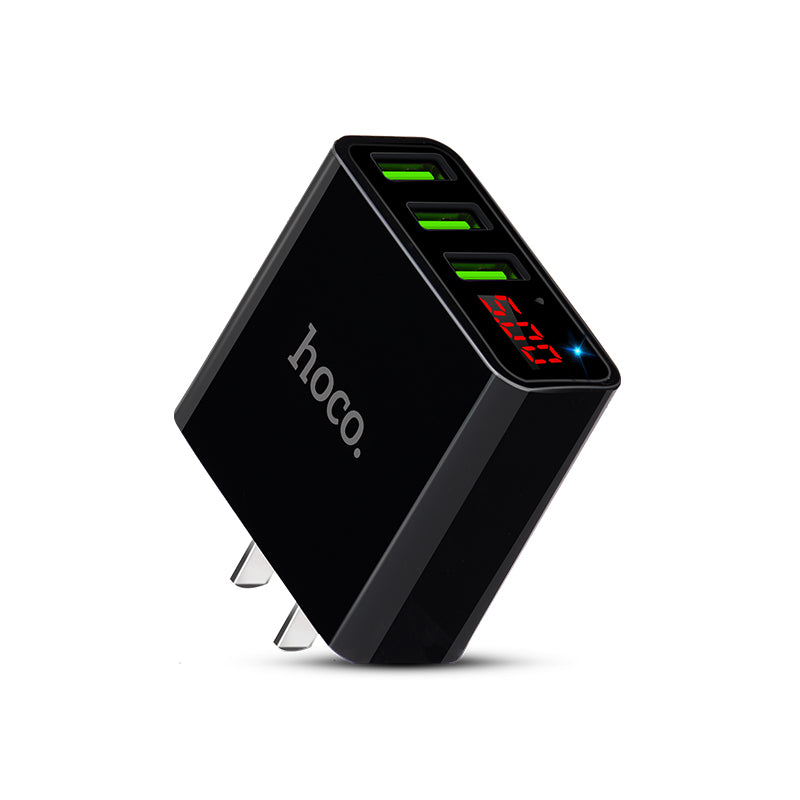 Adaptateur de voyage pour chargeur de prise murale d'alimentation à trois ports USB-A Adaptateur de voyage pour chargeur de prise murale d'alimentation à trois ports USB-A